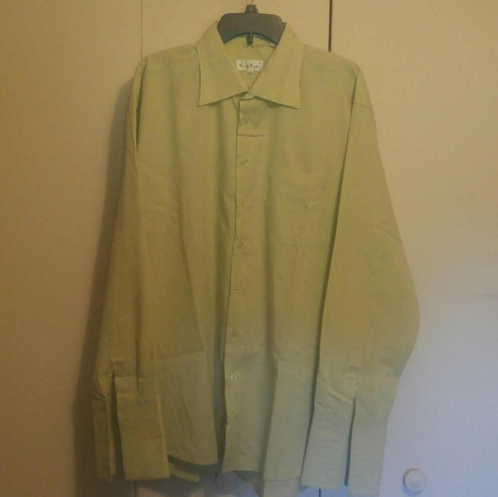 Nice Green Karl Knox French Cuff Dress Shirt